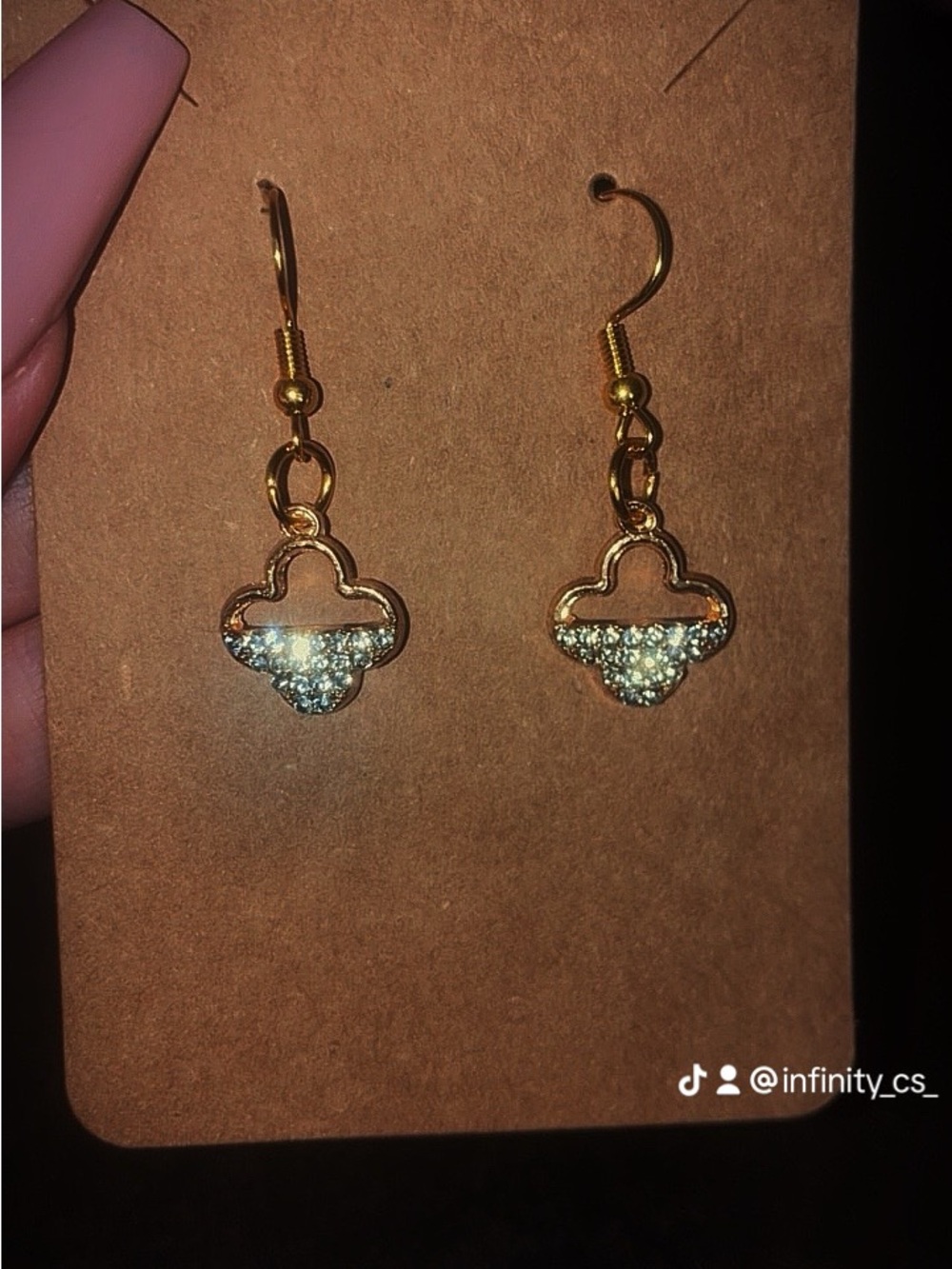 Gold-Tone  Clover Drop Earrings